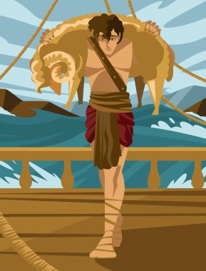 greek myhology tale of jason and the golden fleece clipart