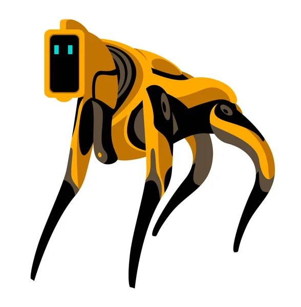 Technologie Robothond Met Kunstmatige Intelligentie — Stockvector
