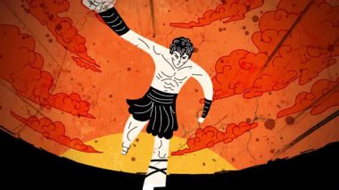 philippides running marathon in ancient greek style