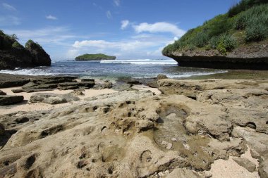 Gunung kidul plajı, Yogyakarta, Endonezya
