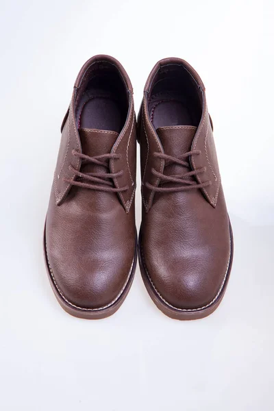 Homem Formal Sapatos Isolado Fundo Branco — Fotografia de Stock