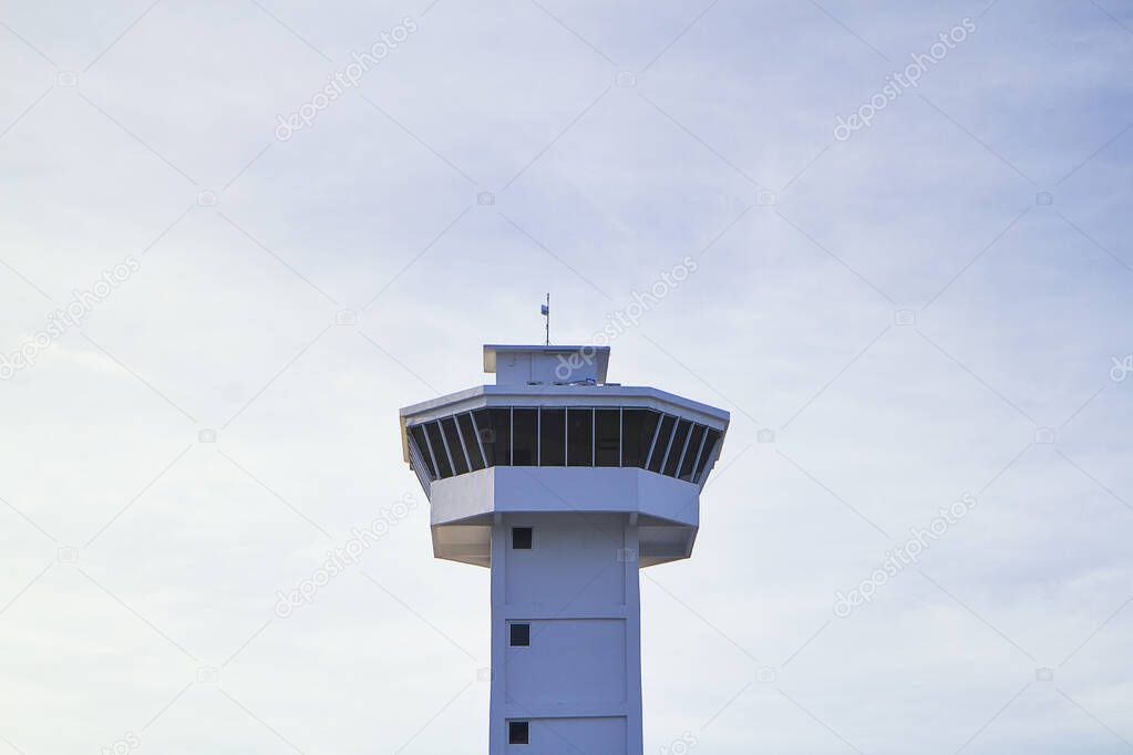 white air traffic control tower