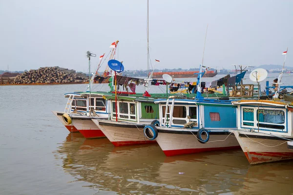 Rumah Perahu Casa Barco Rio Mahakam Samarinda East Kalimantan Indonésia — Fotografia de Stock