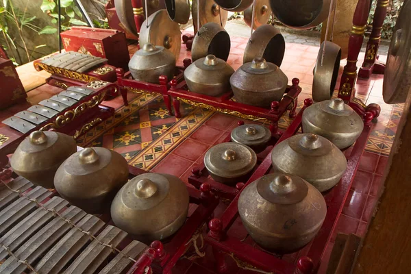 Gamelan Bonang Traditional Javanese Balinese Music Instuments — Stock Photo, Image