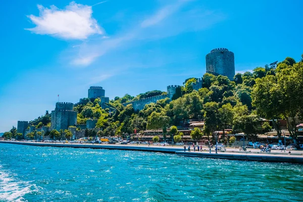 Όμορφο Λιμάνι Τοπίο Στην Κωνσταντινούπολη Φόντο Θέρετρο Πλευρά Της Πόλης — Φωτογραφία Αρχείου