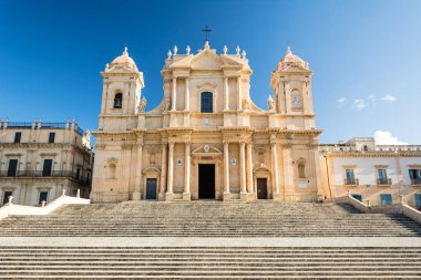 Noto, Sicilya, İtalya 'daki antik güzel barok katedrali