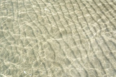 Arkaplan: kumun üzerinde ince dalgalı temiz su