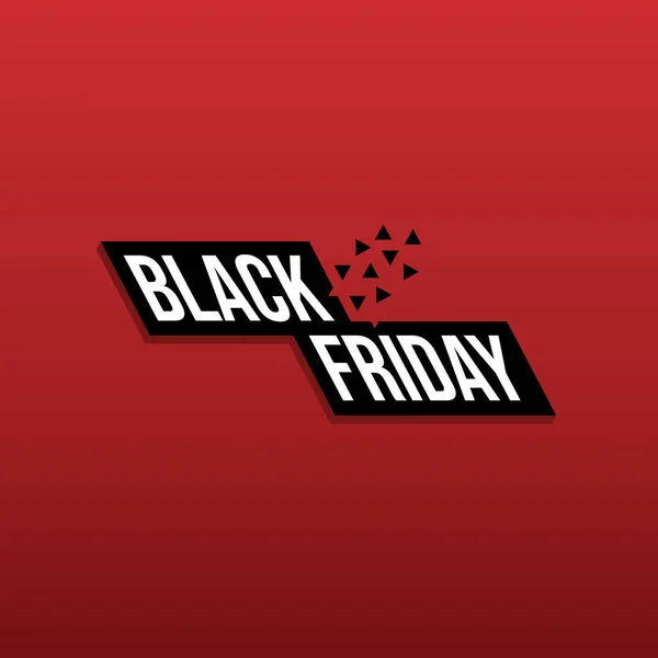 Black Friday Background Banner Discount Sale Promo Sticker Label Red — Stock Vector