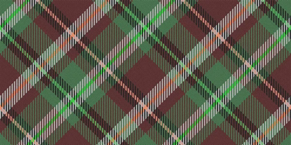 Bezešvé Vzor Asymetrické Diagonální Tartan Ornament Pro Textilní Textury Zelené — Stockový vektor