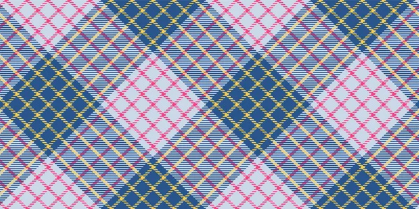 Tekstil dokusu mavi monokrom renkleri için mavi üzerine sarı ve pembe iplikleri olan tartan süslemesinin tekrarlanabilir çapraz deseni