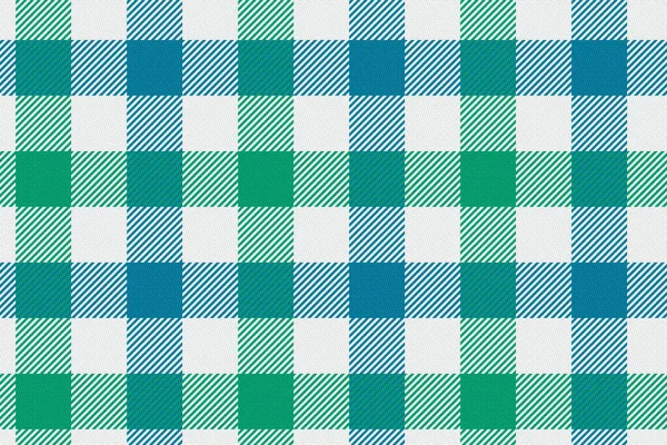 Beyaz arkaplanda mavi-yeşil çizgili kumaş için kusursuz tartan süsü deseni