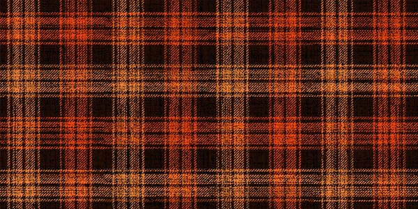 Otrhaný Starý Halloween Barvy Skotský Tartan Tradiční Horalský Ornament Opakovatelný — Stockový vektor