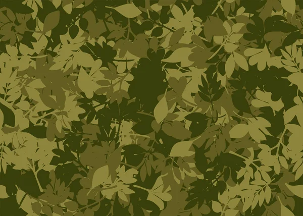 Cores Verdes Padrão Camuflagem Folhas Repetíveis —  Vetores de Stock