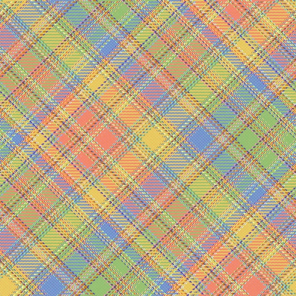 Шотландська Яка Багатокольорова Діагональ Традиційний Візерунок Тартан Текстильна Текстура Пластику — стоковий вектор