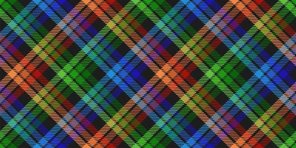 Modern Neon Rgb Diagonal Tartan Traditionell Klan Prydnad Repeterbara Mönster — Stock vektor