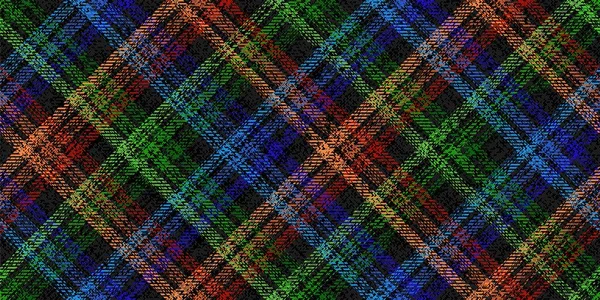 Ragged Oude Donkere Naadloze Patroon Neon Rgb Kleuren Tartan Ornament — Stockvector