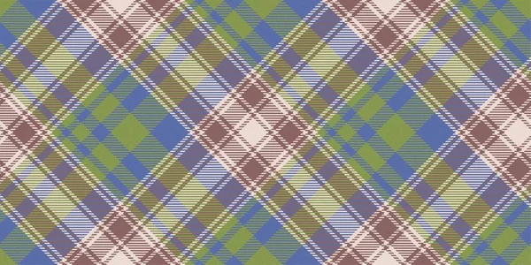 Měkká Hnědá Zelenou Modrou Úhlopříčkou Tartan Tradiční Horalské Ornament Bezešvé — Stockový vektor