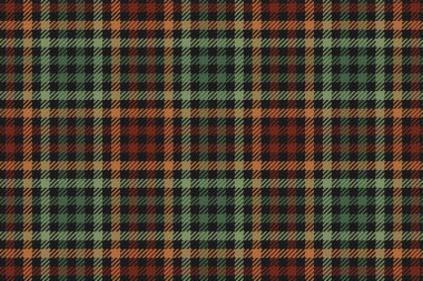 turuncu ve kahverengi doğal deri renkler ve güz yumuşak yeşil siyah tartan geleneksel süsleme tekrarlanabilir desen, ekose, masa örtüleri, gömlekler, elbiseler, yatak örtüleri tekstil dokusu