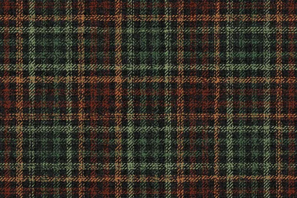 Eski pürüzsüz desenli turuncu ve kahverengi doğal deri renkler ve sonbahar yumuşak yeşili ekose, masa örtüleri ve gömleklerden kopmuş ipliklerle siyah tartan desenli süslemeler.