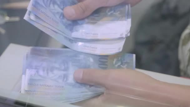 Руки Які Рахують Гроші Білим Тлом — стокове відео