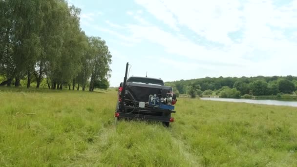 Bodemonderzoek Van Agronomie Geotechnisch Onderzoek Zwarte Grond Verzamelen Het Veld — Stockvideo