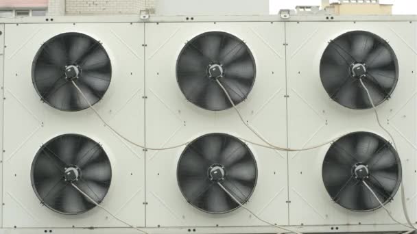 Calefacción Unidades Ventilación Aire Acondicionado Tejado — Vídeo de stock