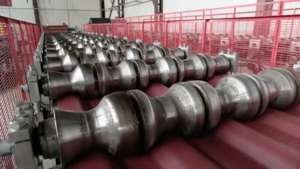 Máquina Formadora Chapas Metálicas Moderna Fábrica Metalurgia — Vídeo de Stock