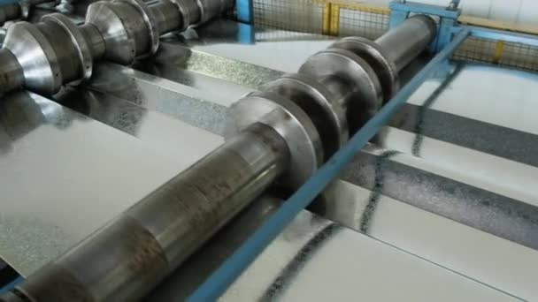 Blechumformmaschine Der Modernen Metallfabrik — Stockvideo