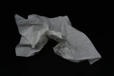 Siyah arkaplanda beyaz doku izole edildi