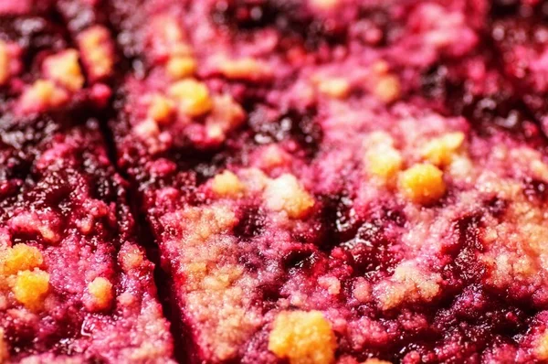 Food Background Closeup Fruit Pie Strawberry Raspberry Blueberry Fruit Cake — Stock Photo, Image