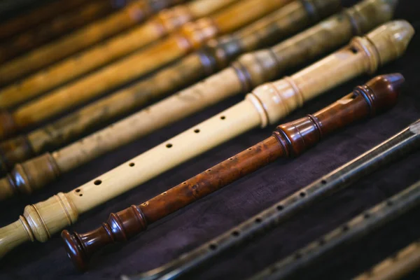 Early Music Historical Instrument Recorder Flute — Stock Photo, Image