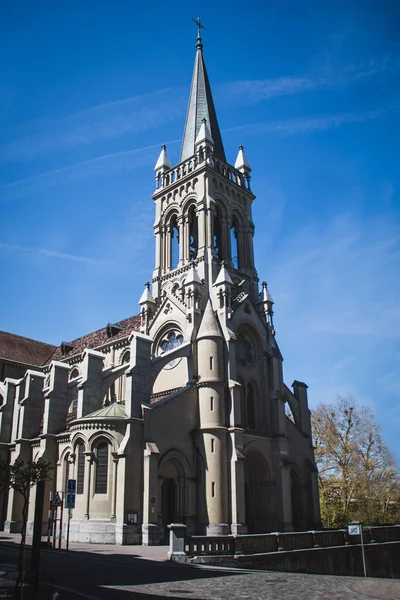 Portret Van Bern Minster Cathedral Zwitserland — Stockfoto