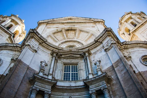 Cadiz Katedral Med Blå Himmel — Stockfoto