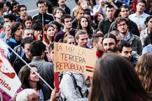 Belçika Daki Spanyol Toplumu Spanyol Monarşisini Protesto Ediyor — Stok fotoğraf