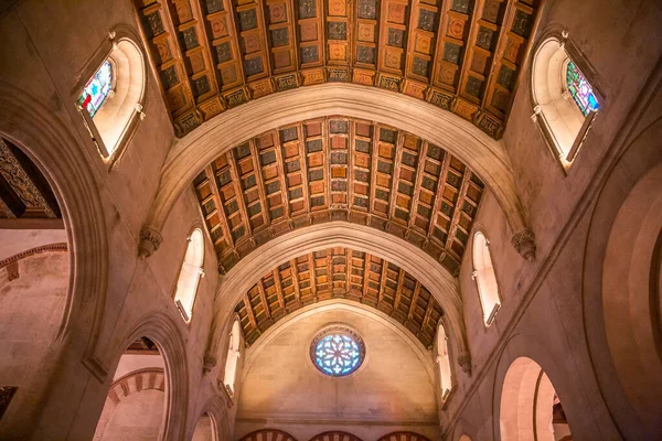 Interior Techo Vidrieras Mezquita Catedral Córdoba Andalucía — Foto de Stock