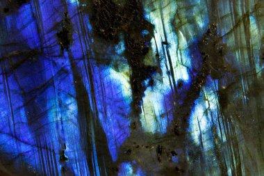 Mineral Labradorite. Doğal değerli taşın Macro atışları. Soyut doğal arkaplan