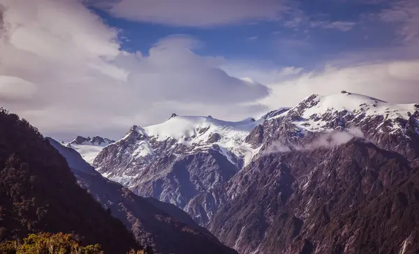 Disparo Desde Glaciar Franz Josef Temprano Por Mañana — Foto de Stock