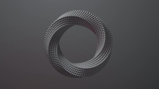 Anello Astratto Rotazione Rendering — Video Stock