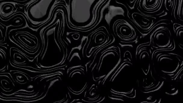 Fondo Líquido Negro Animación Abstracta — Vídeos de Stock