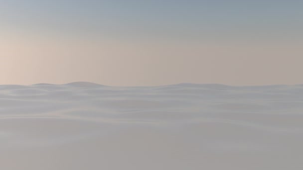 白い水 朝の空 アブストラクトアニメーション 3Dレンダリング — ストック動画