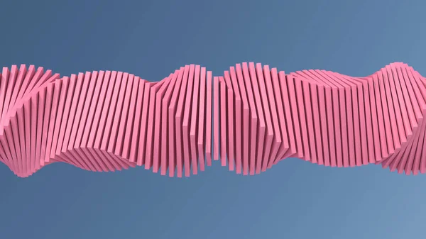 Twisted Pink Shape Abstract Illustration Rendering — 图库照片