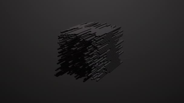 Zwarte Blokken Bewegen Abstract Animatie — Stockvideo
