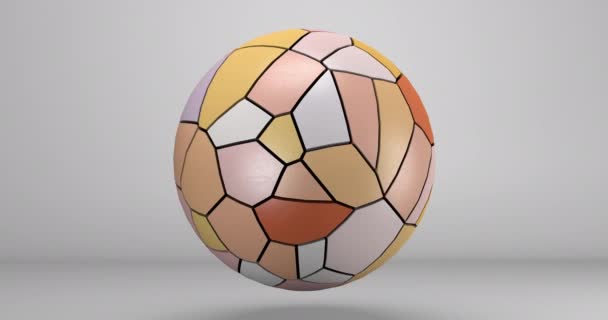 Красочная Большая Сфера Преобразующая Текстуру Абстрактная Анимация Рендеринг — стоковое видео
