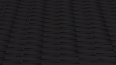 Kara bloklar. Soyut 3d canlandırma.