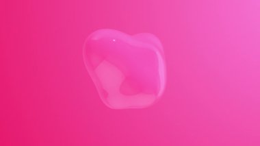 Pembe baloncuk. Pembe arka plan. Asgari hareket tasarımı.