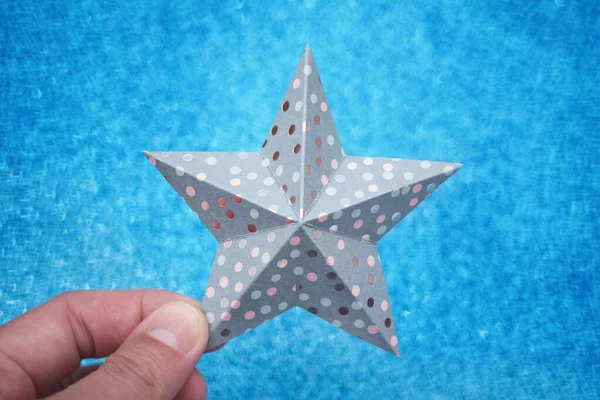 Origami Star Decoration Celebrate Christmas — Stock Photo, Image