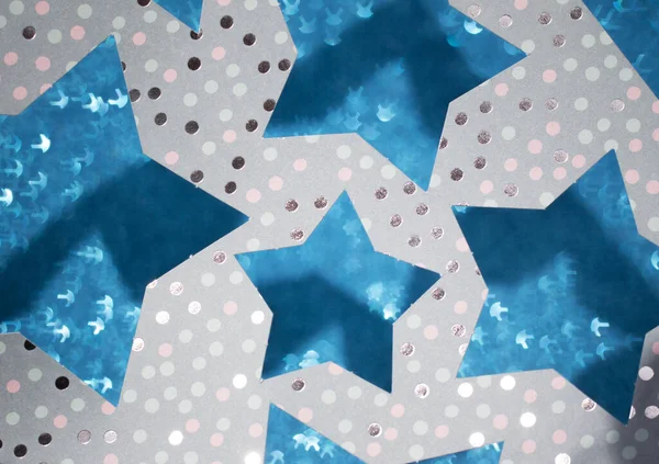 Gestanzter Karton Mit Sternensilhouetten Dekoration Zur Weihnachtsfeier — Stockfoto