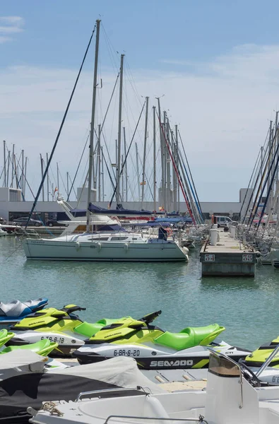 Muelle Placer Port Ginesta Puerto Deportivo Sitges Región Garraf Barcelona — Foto de Stock