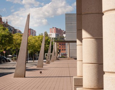 Joan Mir Meydanı, Almeda Bölgesi, Cornella de Llobregat, Baix Llobregat, Barcelona, Katalonya, İspanya.