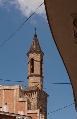 San Angel Kilisesi, Hostafranc mahallesinde, Sants-Montjuic bölgesinde. Barselona, Katalonya, İspanya. 